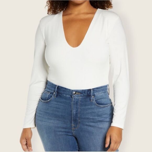NWT Good American Deep V Long sleeve Bodysuit size 4X - Picture 2 of 12
